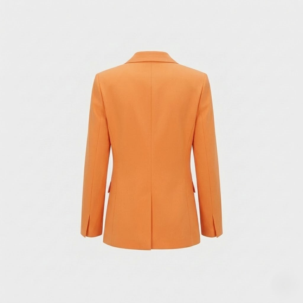 Blazer orange en coton mélangé