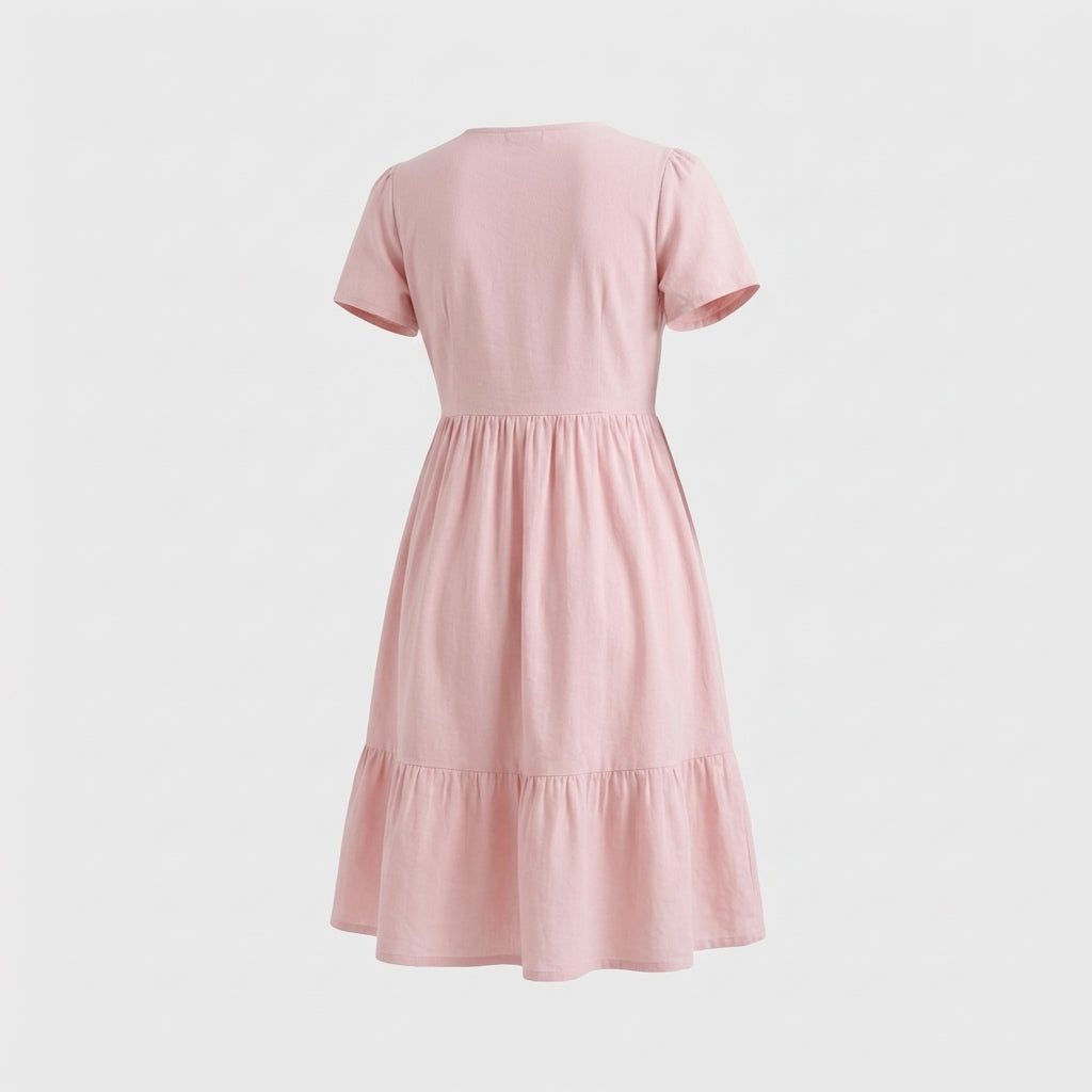Robe en coton rose