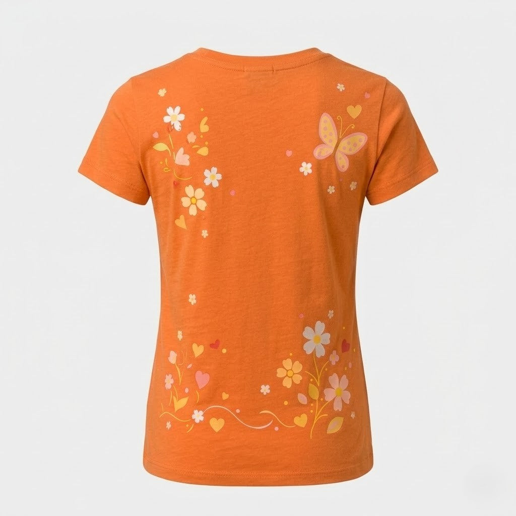 T-shirt orange en coton
