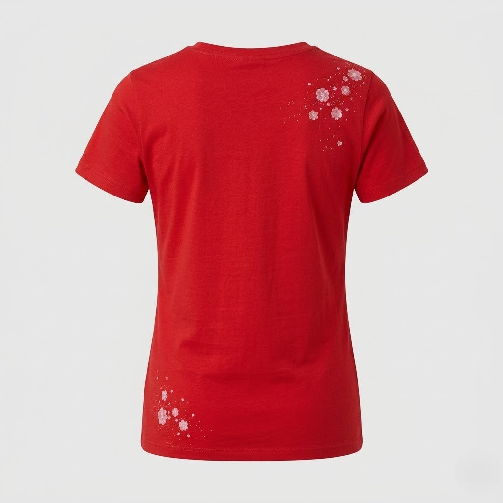 T-shirt rouge en coton