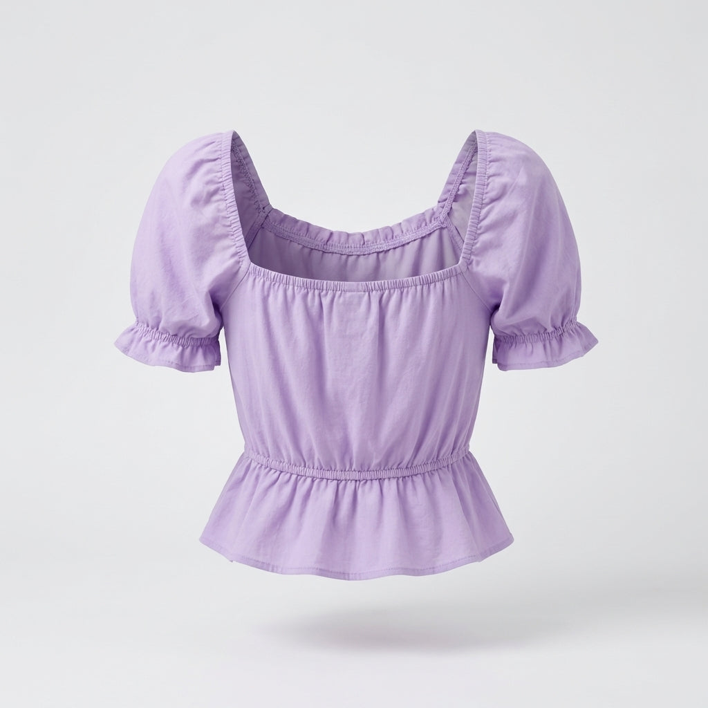 Blouse en coton violet