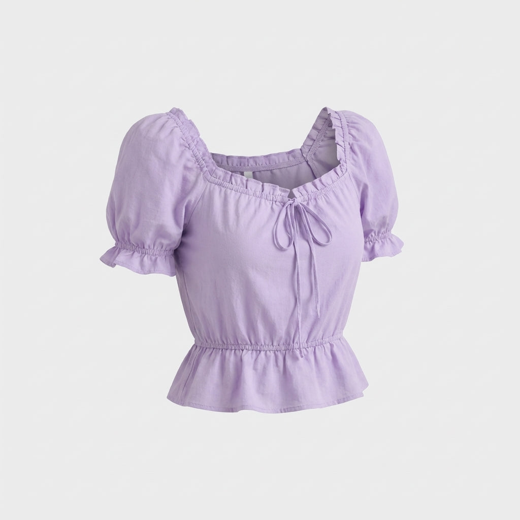 Blouse en coton violet